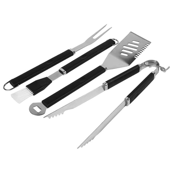 Baker Boutique BBQ Accessories, 20pcs Grill Tools Set, Stainless Steel Barbecue Tool Sets, Black