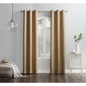 Taupe Solid Grommet Room Darkening Curtain - 48 in. W x 84 in. L