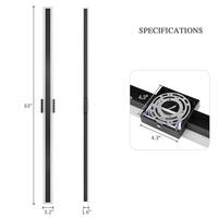 LamQee 63 in. 1-Light Black Modern Linear Integrated LED Indoor/Outdoor Wall Sconce 06FTL0150FBW
