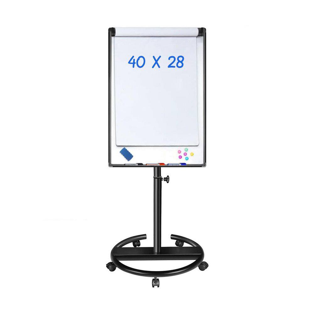 Mobile Bulletin Boards- 40x28 inches Portable Whiteboard White Board Flipchart Board with 25 Sheets Paper Pad price history on PriceWatchPro