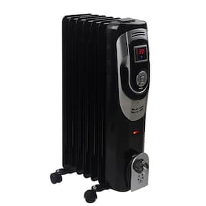1500-Watt Digital 7-Fins Electric Oil Filled Radiator Space Heater with Timer