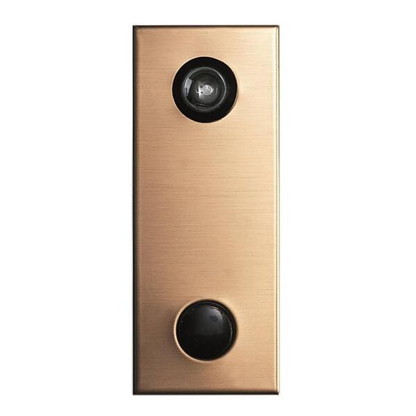 Auth-Chimes 145-Degree Anodized Gold Door Viewer with Mechanical Chime