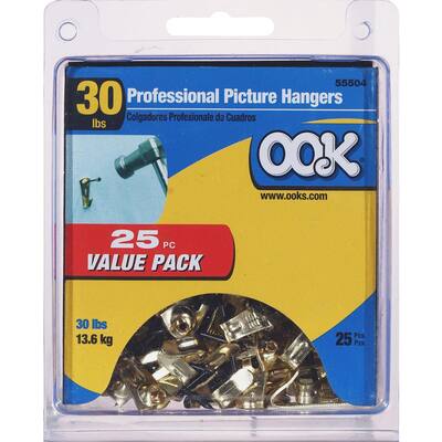 30 lb. Steel Professional Picture Hangers (25-Pack)