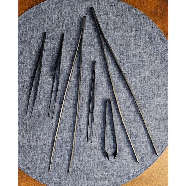 Wudkey Stainless Steel Professional Kitchen Tweezer Set, Multi