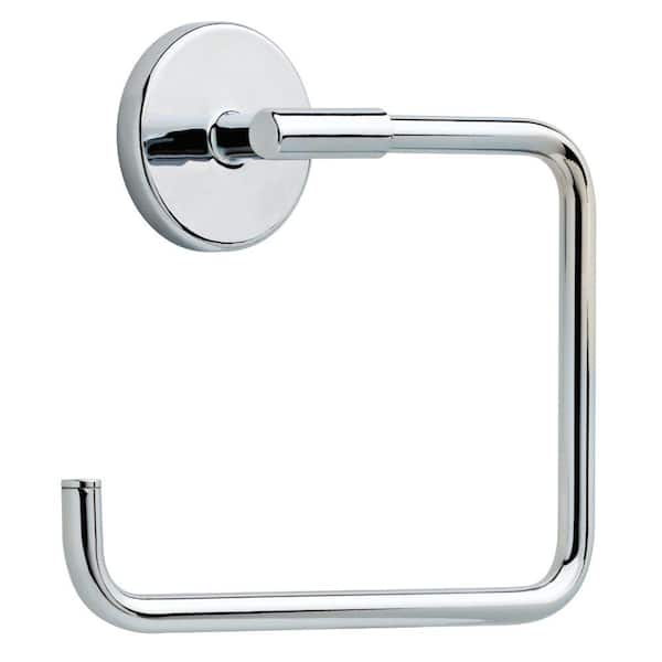 Delta Lyndall Wall Mount Square Open Towel Ring Bath Hardware Accessory in Polished Chrome
