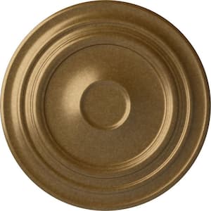 32-5/8 in. x 1-1/2 in. Giana Urethane Ceiling Medallion (Fits Canopies up to 7-7/8 in.), Pale Gold