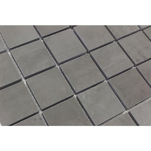 Forte Dark Gray 11.81 in. x 11.81 in. Natural Porcelain Mosaic Floor and Wall Tile (0.97 sq. ft./Each)