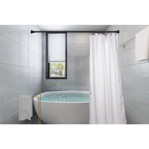 Utopia Alley HK10BK 3.1 x 1.8 in. Shower Curtain Rings for Bathroom, Matt Black - Set of 12