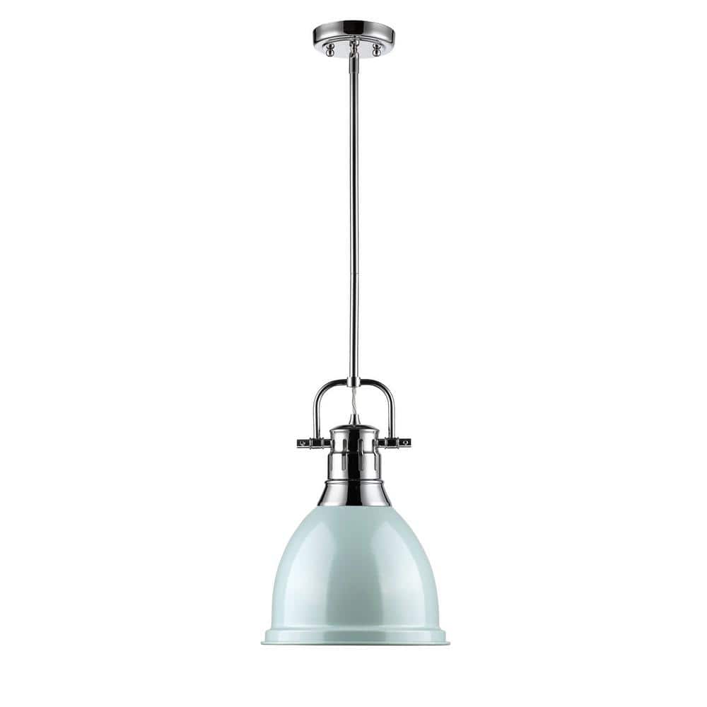 Duncan Chrome and Seafoam Mini Pendant Light