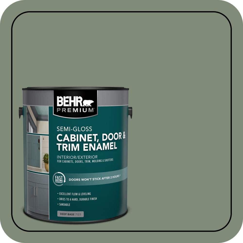 BEHR PREMIUM 1 gal. #N400-5 Thai Basil Semi-Gloss Enamel Interior