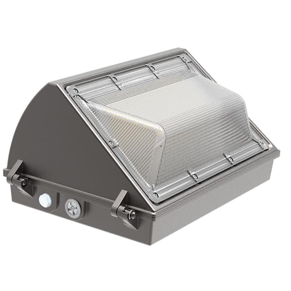 KOAOEIRS 800-Watt Equivalent Integrated LED Bronze Outdoor Lighting Fixtures Dusk to Dawn Wall Pack Light, 5000K