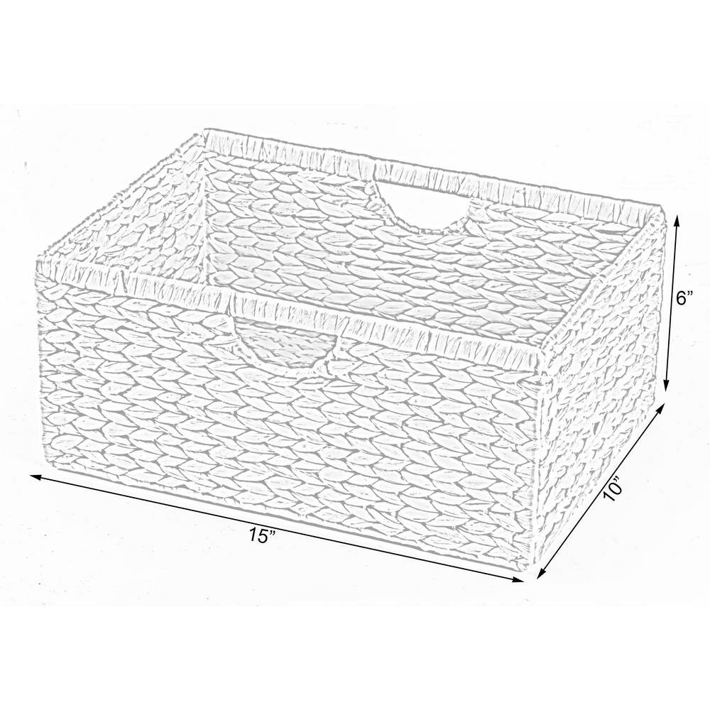 Foldable Natural Water Hyacinth Storage Bin Set