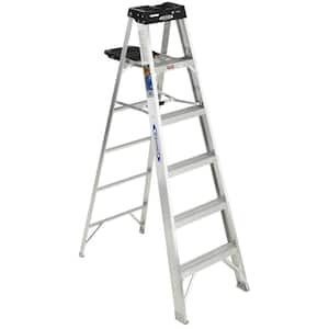 6 ft. Aluminum Step Ladder (10 ft. Reach Height) with 300 lb. Load Capacity Type IA Duty Rating