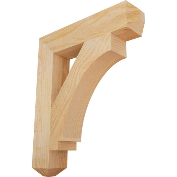 Ekena Millwork 4 in. x 24 in. x 20 in. Douglas Fir Imperial Craftsman Rough Sawn Bracket