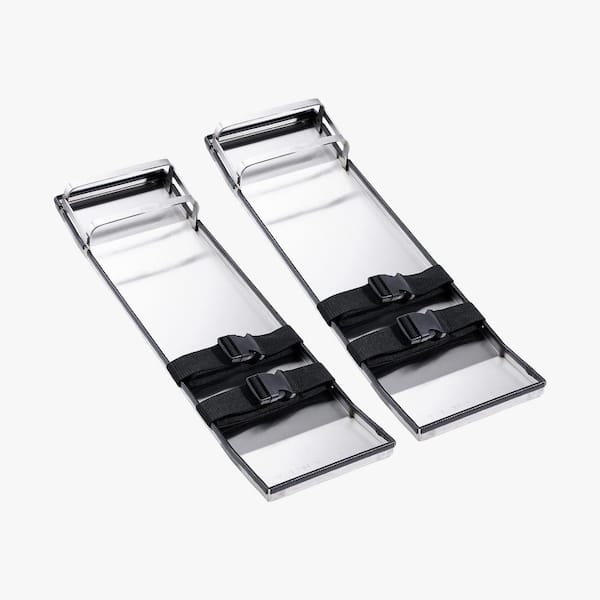 28 x 8 in. Concrete Sliders, Concrete Knee Boards Stainless Steel, Concrete Knee Pads Pair Moving Sliders, with Straps