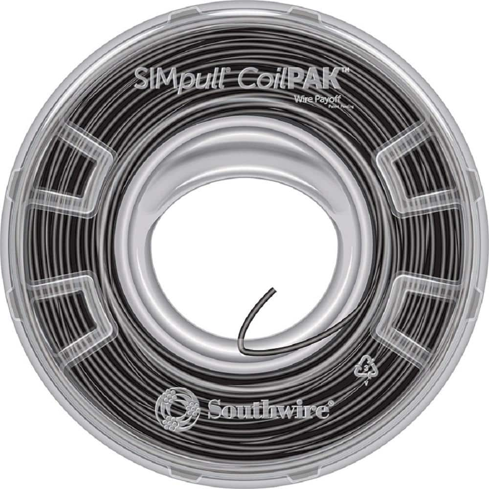 Southwire 1000 ft. 12 Black Solid CU CoilPAK SIMpull THHN Wire