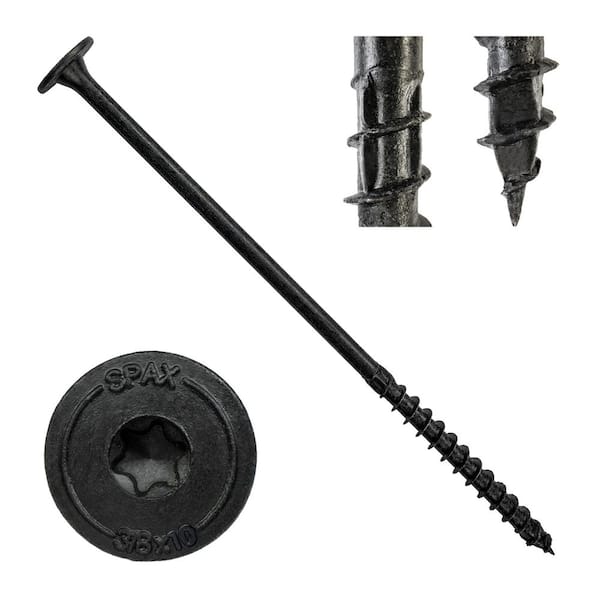 SPAX 3/8 in. x 10 in. Black Powerlags XF Exterior T50 T-Star