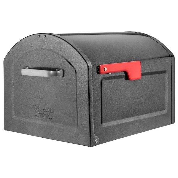 Architectural Mailboxes Centennial Pewter, Extra Large, Steel, Post Mount Mailbox