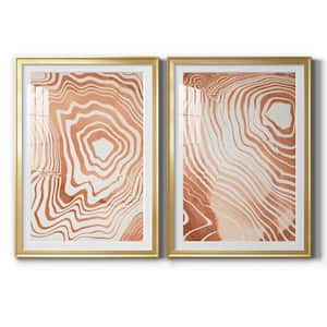 Wood Grain Suminagashi I By Wexford Homes 2-Pieces Framed Abstract Paper Art Print 18.5 in. x 24.5 in