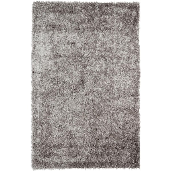 SAFAVIEH New Orleans Shag Gray 4 ft. x 6 ft. Solid Area Rug