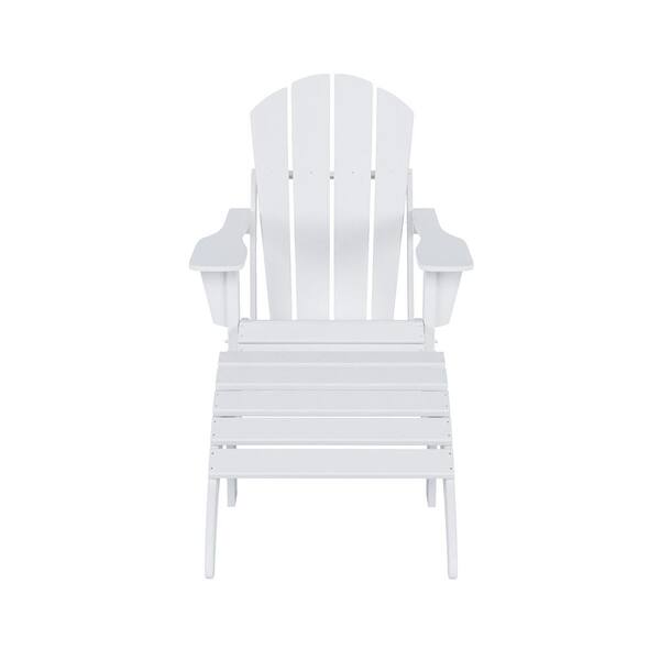 white plastic adirondack ottoman