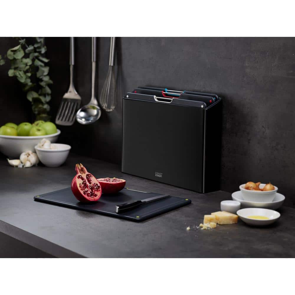 Carbon Black Slimline Stainless Steel 4-Piece Cutting Board Set