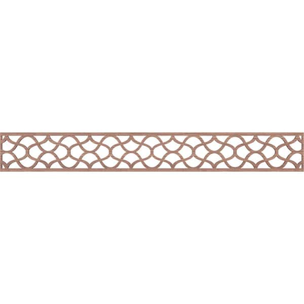 Ekena Millwork Resort Fretwork 0.375 in. D x 46.5 in. W x 6 in. L Walnut Wood Panel Moulding