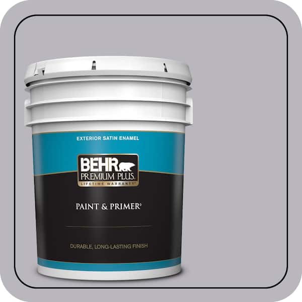 BEHR PREMIUM PLUS 5 gal. #N550-3 Best in Show Satin Enamel Exterior Paint & Primer