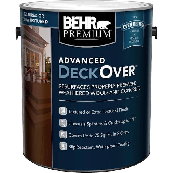 BEHR Premium Advanced DeckOver 1 gal. Textured Solid Color Exterior Wood and Concrete Coating