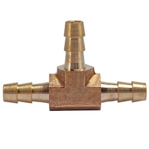 1/4 in. I.D. Brass Hose Barb Tee Fittings (5-Pack)