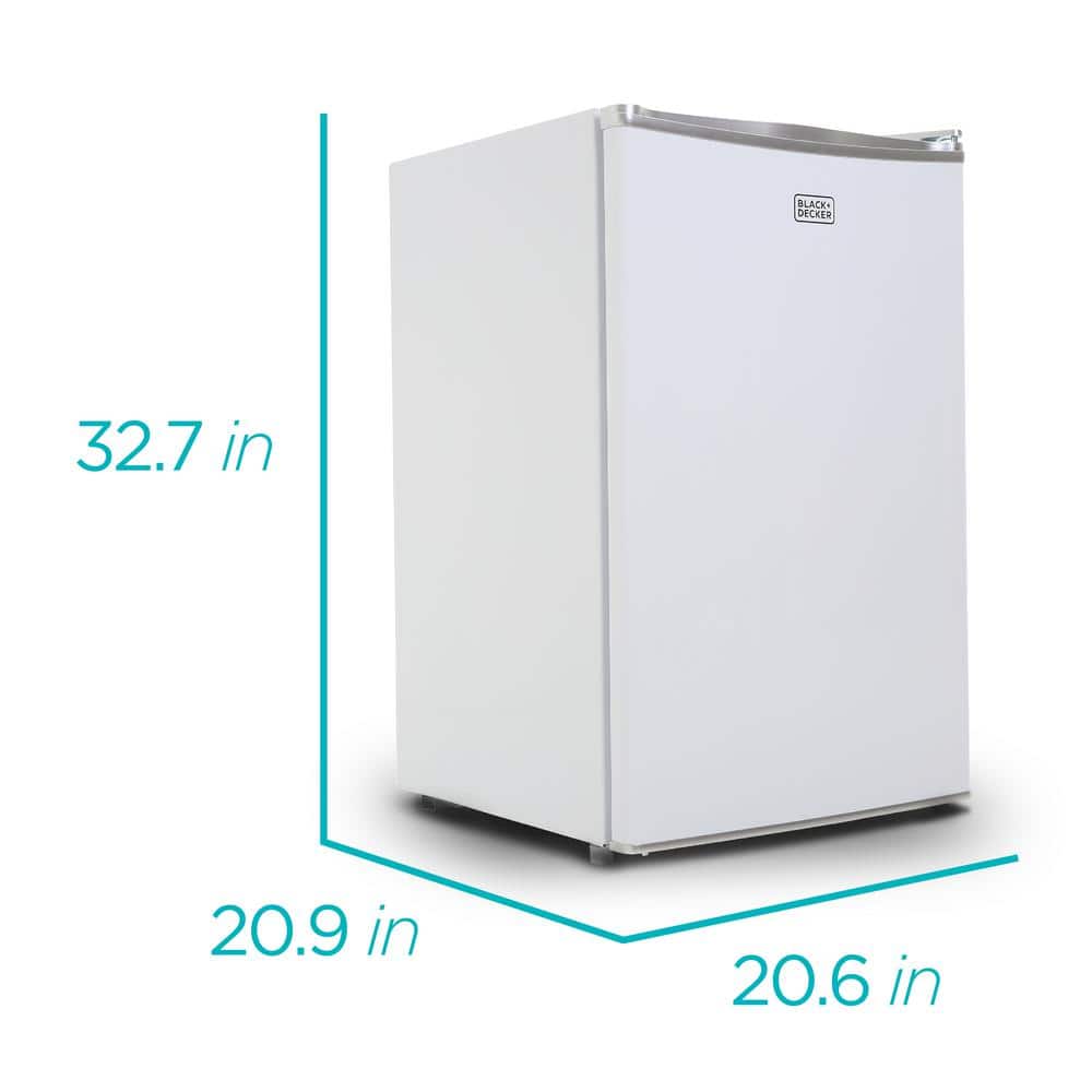 BLACK+DECKER Compact Refrigerator 4.3 Cu. Ft. with True Freezer, White