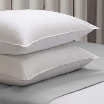 Martha Stewart Living 100% Cotton Decorative Feather Medium Firm Pillow  Insert (2-Pack) MS200906K - The Home Depot