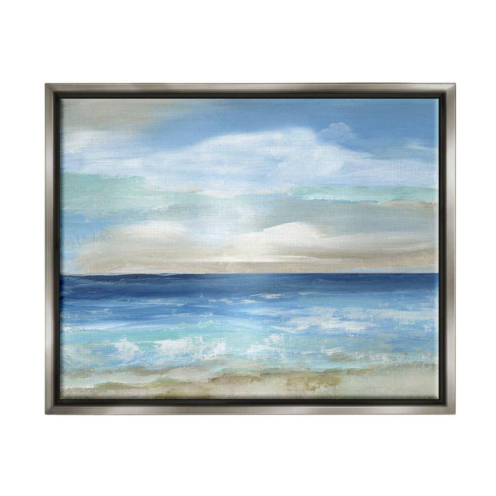 UPC 197081485113 product image for Crashing Ocean Ripples Scenery Design By Nan Floater Framed Nature Art Print 31  | upcitemdb.com