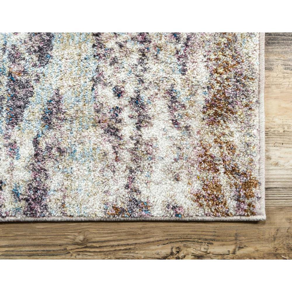 4' x 6' Blue Abstract Stain-Resistant Synthetic Rug