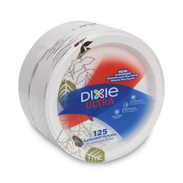 Dixie Disposable Paper Plates, 10 in, 50 Count, Size: 10 to 11