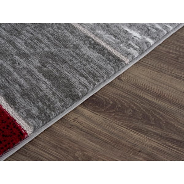 Verena Red Geometric 2 ft. x 3 ft. Scatter Area Rug