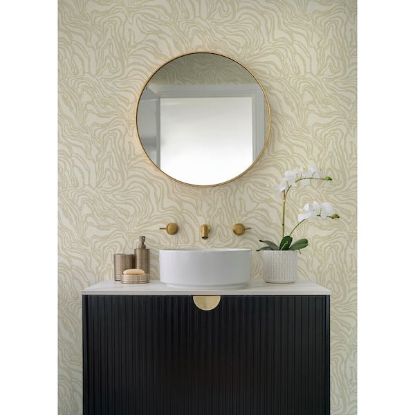 Massar Gold Modern Marbled Wallpaper