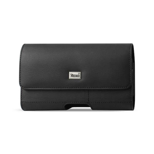 REIKO Large Horizontal Leather Holster in Black
