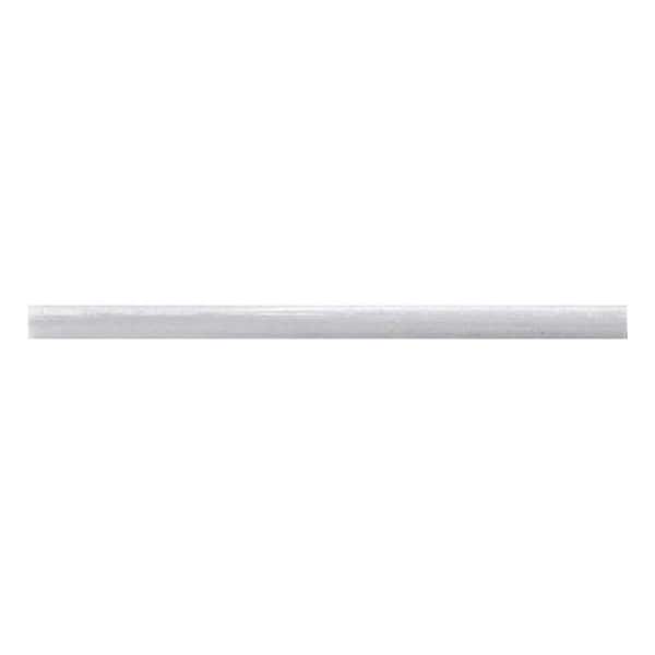 Apollo Tile Grandis 0.6 in. x 12 in. Gray Marble Polished Pencil Liner Tile Trim (0.5 sq. ft./case) (10-pack)