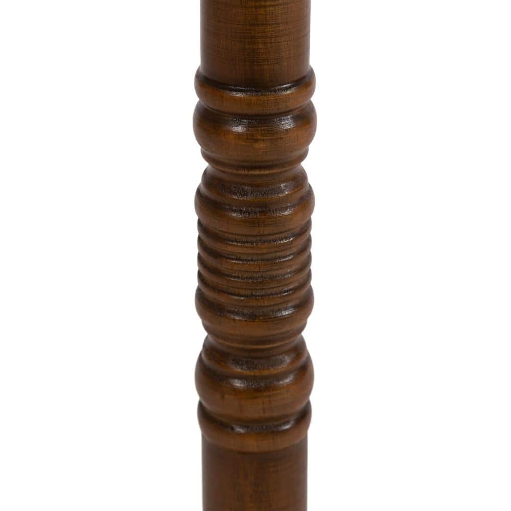 Bellport Rustic Brown Round Wood Pedestal End Table