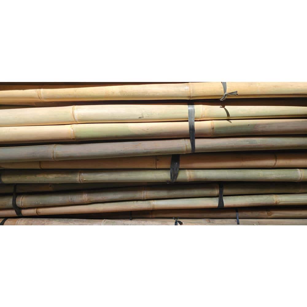 Tan Smooth Bamboo Wood Post, 5 ft Length