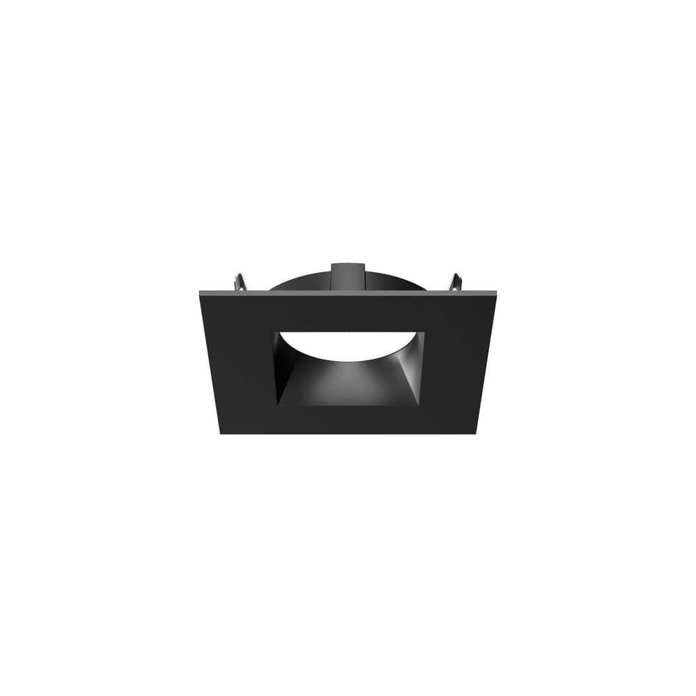 LUSA 3 in. Black Recessed Light Square Trim (24-Pack)-for LED Module ...
