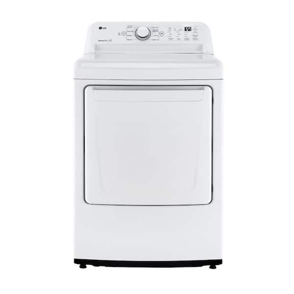 LG Electronics 7.3 cu. ft. Large Capacity Vented Gas Dryer with Sensor Dry in White DLG7001W - The Home Depot