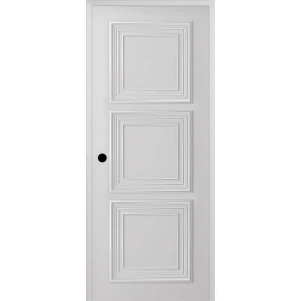 Palazzo 3 DIY-Friendly 30 in. x 96 in. Right Hand Primed Solid Composite Core Wood Single Prehung Interior Door