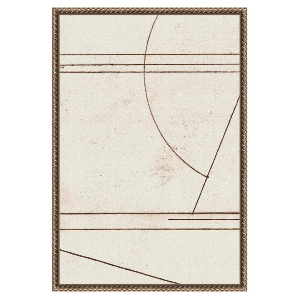 Minmod No1 Abstract Canvas Wall Art with Bronze Frame, 16 x 23-in