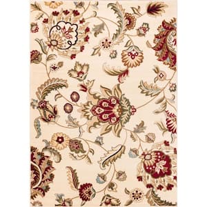 Barclay Ashley Oriental Ivory 2 ft. x 4 ft. Country and Floral Area Rug