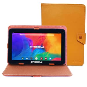 10.1 in. 1280 x 800 IPS 32GB Storage Android 12 Tablet Bundle with Orange Case