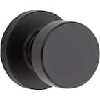 Pismo Round Matte Black Hall/Closet Door Knob Featuring Microban Antimicrobial Technology