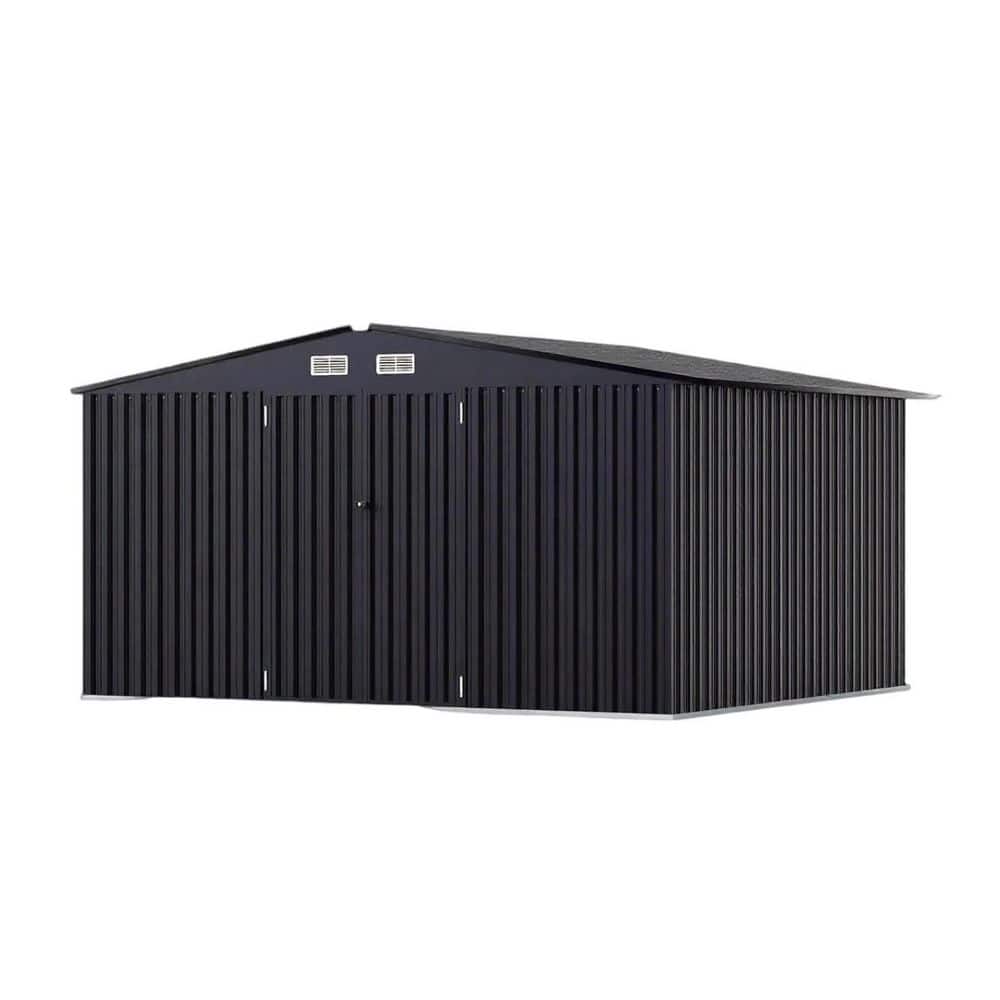 10 ft. W x 8 ft. D  80 (sq. ft.) Outdoor Metal Shed with Lockable Door, Air Vents for Backyard, Garden, Patio, Lawn price history on PriceWatchPro