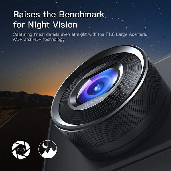 APEMAN 1080P Superior Night Vision with 8 IR Lights Dash Camera